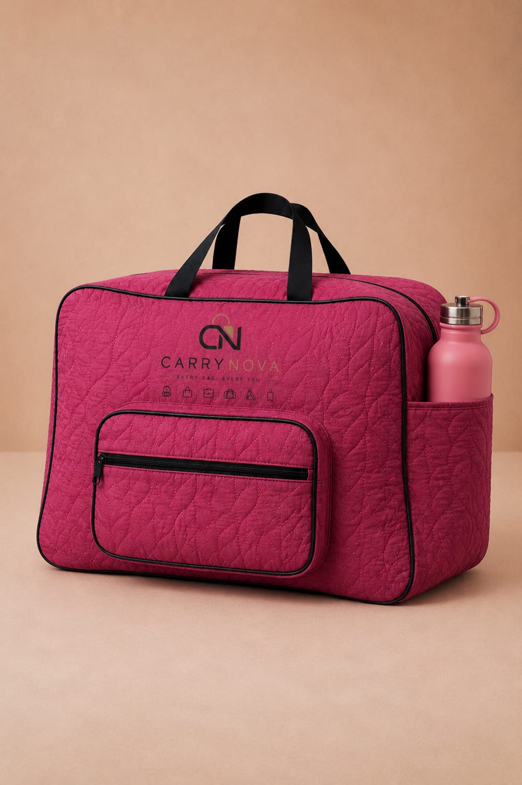 Premium Quilted Backpack - Maroon