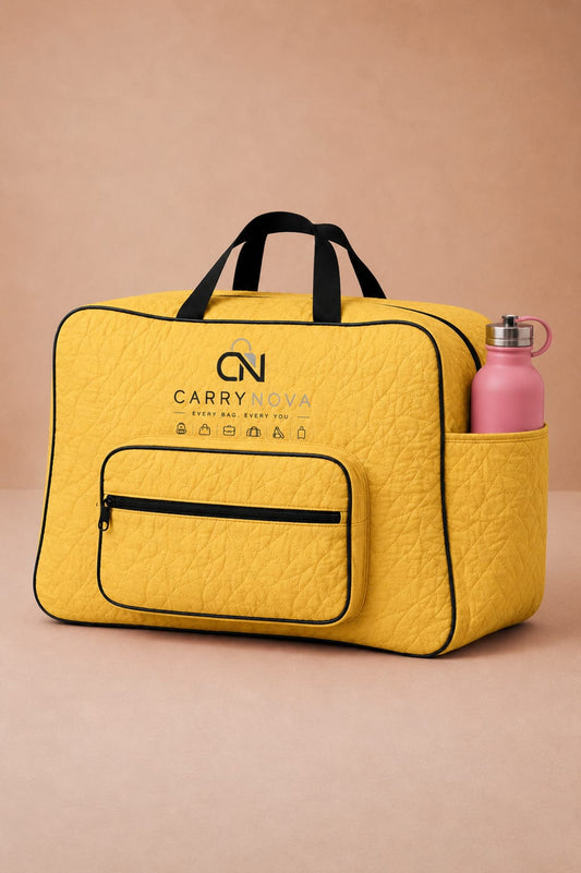 Premium Quilted Backpack - Yellow