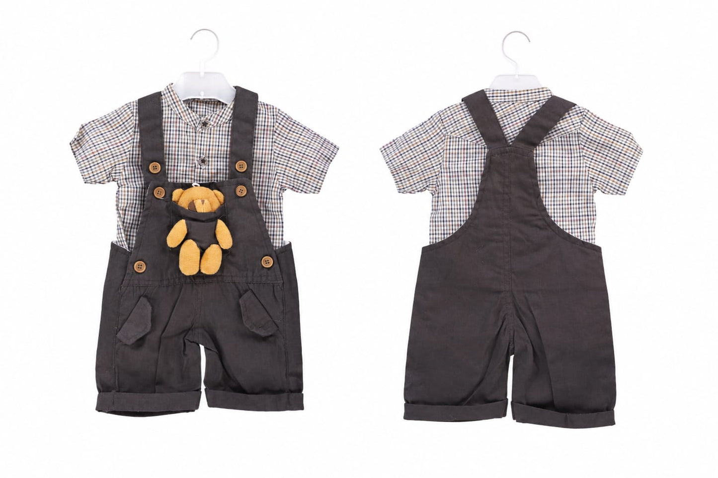 Teddy Pocket Romper Set