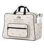 Premium Quilted Backpack -White Flower