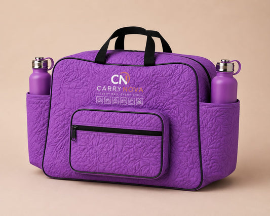 Premium Quilted Backpack-Royal Purple
